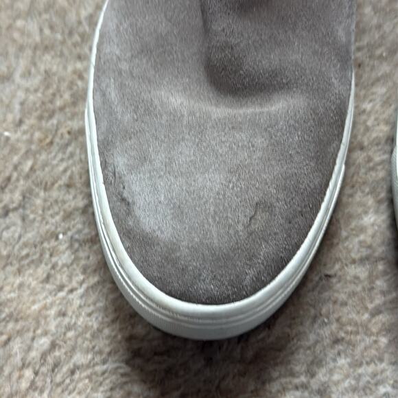 Vince Suede High Top Sneakers Gray Taupe Size 7.5 - Picture 4 of 8